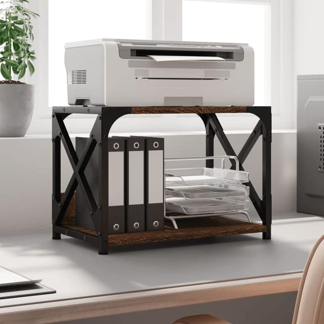 VidaXL Βάση Εκτυπωτή 2 Επιπέδων Καφέ Δρυς 44x26x31,5 εκ Επεξ. Ξύλο