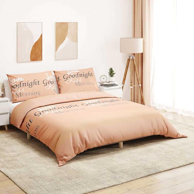 VidaXL Σετ Παπλωματοθήκη Ροζ 220x240 cm Βαμβακερό