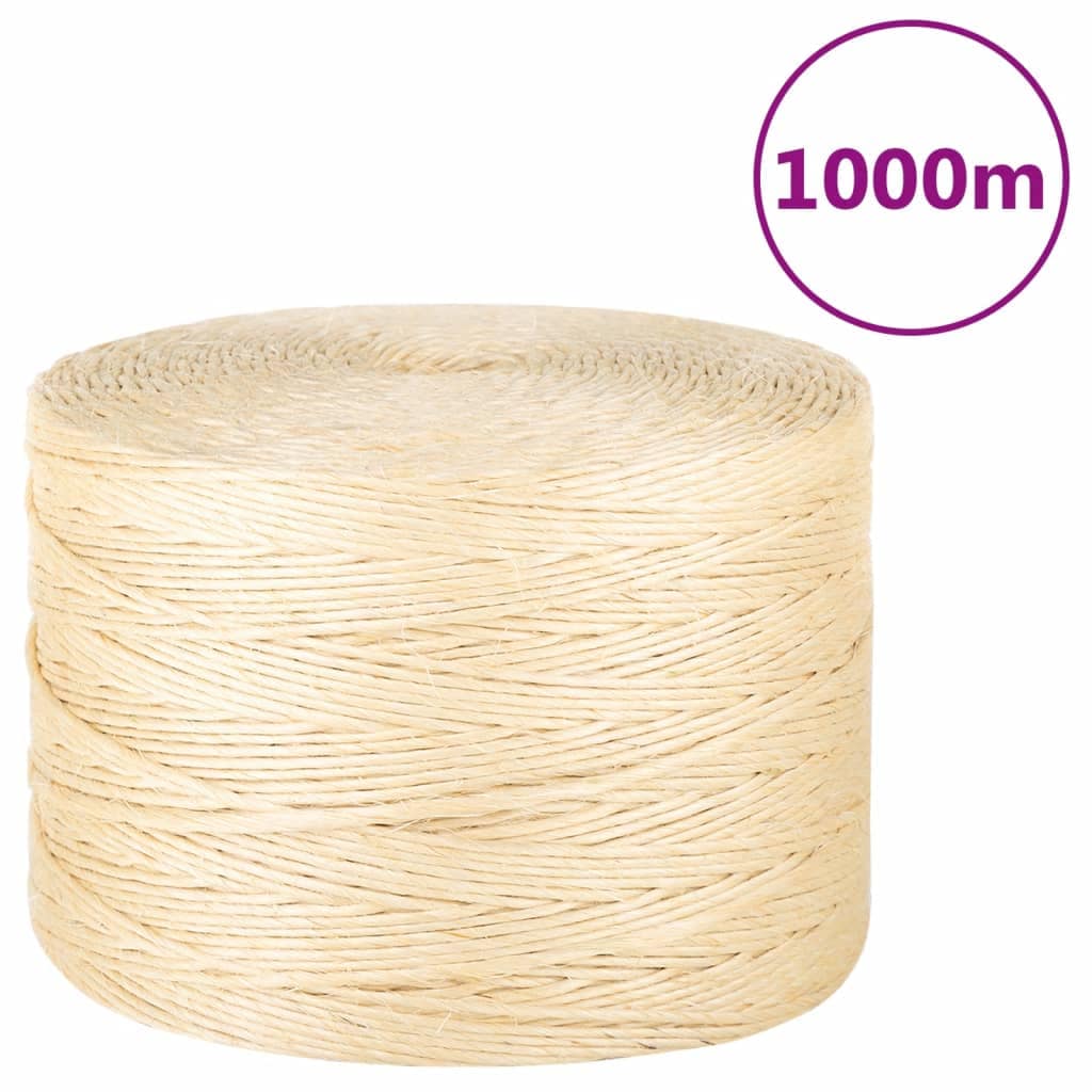 VidaXL Σχοινί 3 χιλ. 1000 μ. από 100% Σιζάλ