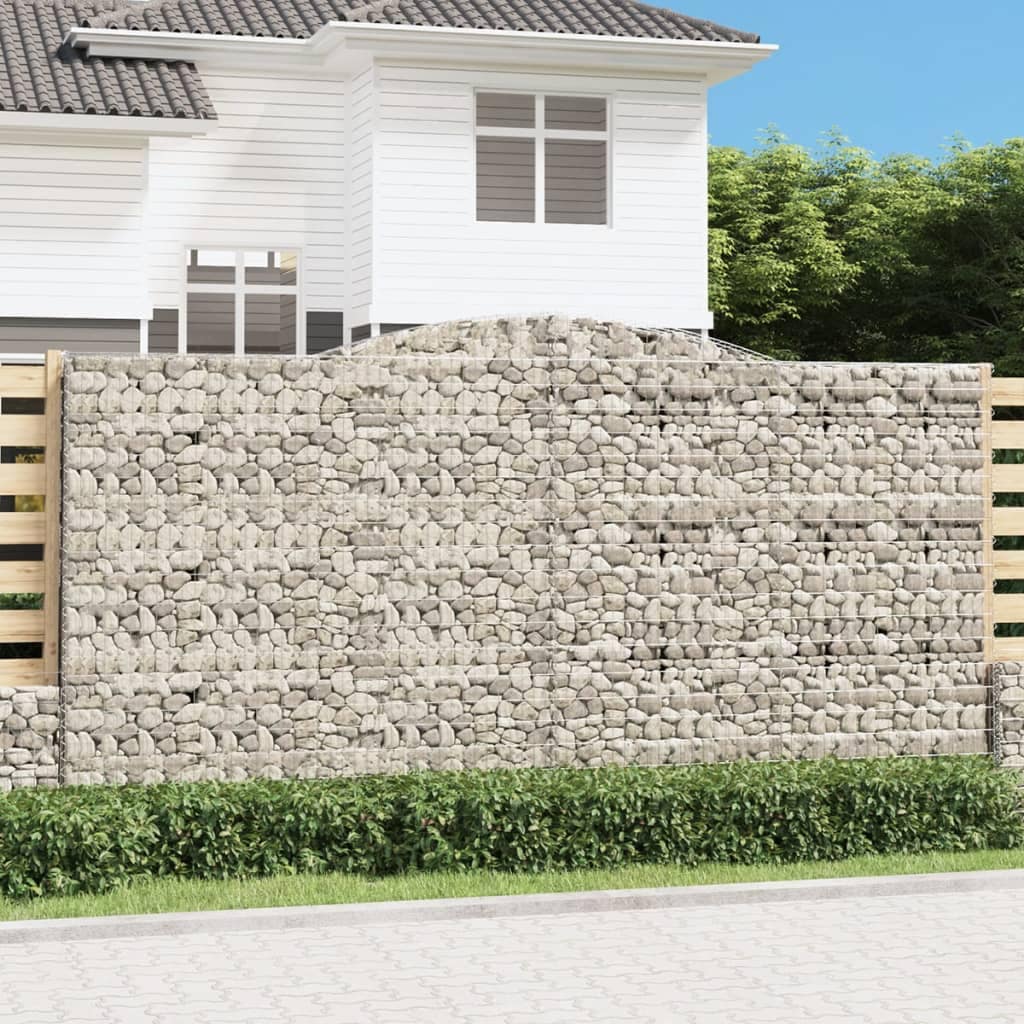 VidaXL Συρματοκιβώτια Τοξωτά 15 τεμ. 400x50x200/220 εκ. Γαλβαν. Ατσάλι