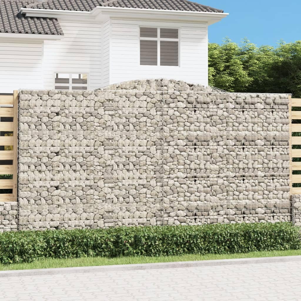 VidaXL Συρματοκιβώτια Τοξωτά 15 τεμ. 400x50x220/240 εκ. Γαλβαν. Ατσάλι