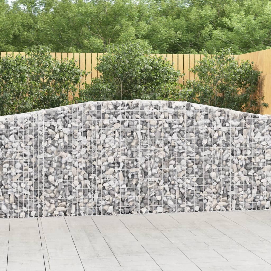 VidaXL Συρματοκιβώτιο Τοξωτό 400x30x100/120εκ. από Γαλβανισμένο Χάλυβα