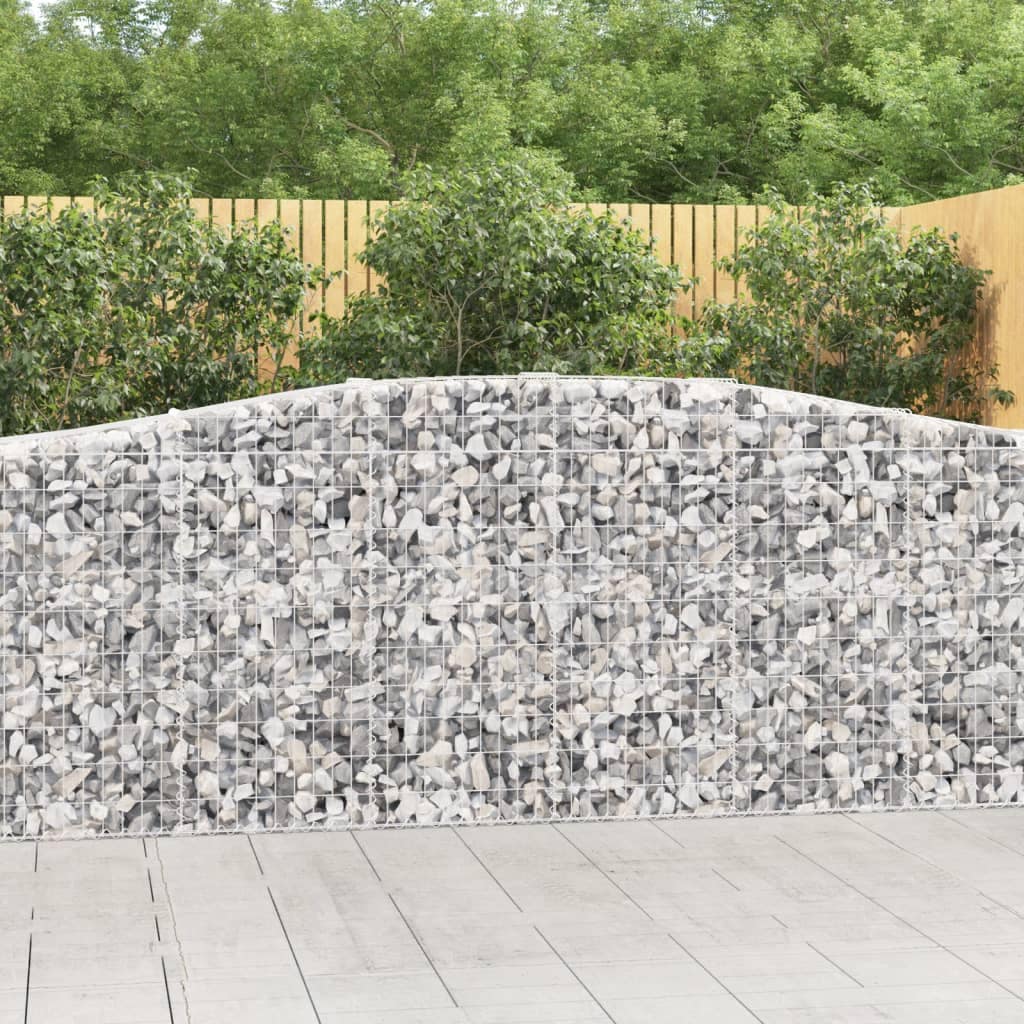 VidaXL Συρματοκιβώτιο Τοξωτό 400x50x100/120εκ. από Γαλβανισμένο Χάλυβα