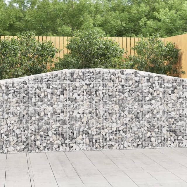 VidaXL Συρματοκιβώτιο Τοξωτό 400x50x100/120εκ. από Γαλβανισμένο Χάλυβα