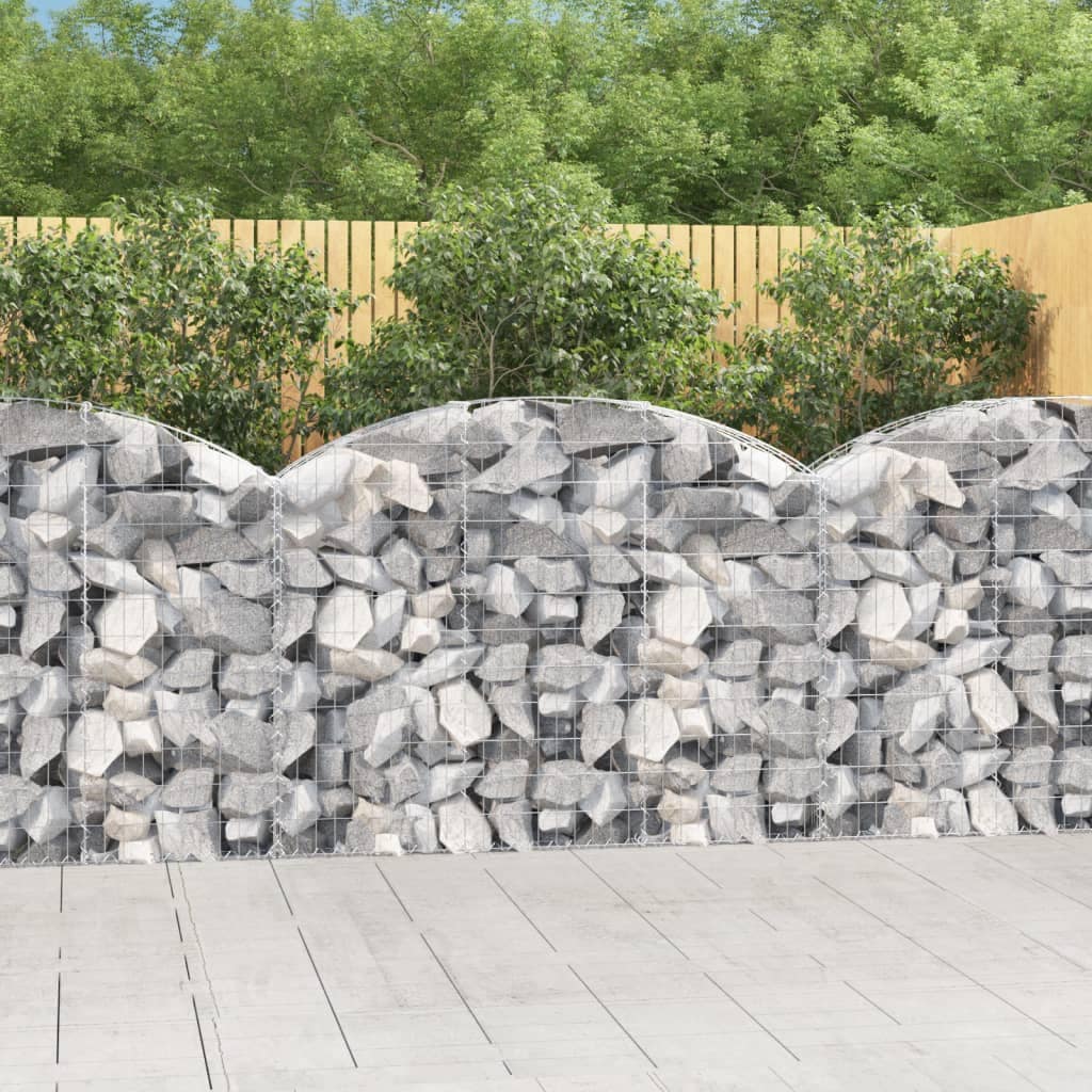 VidaXL Συρματοκιβώτιο Τοξωτό 150x30x100/120εκ. από Γαλβανισμένο Χάλυβα