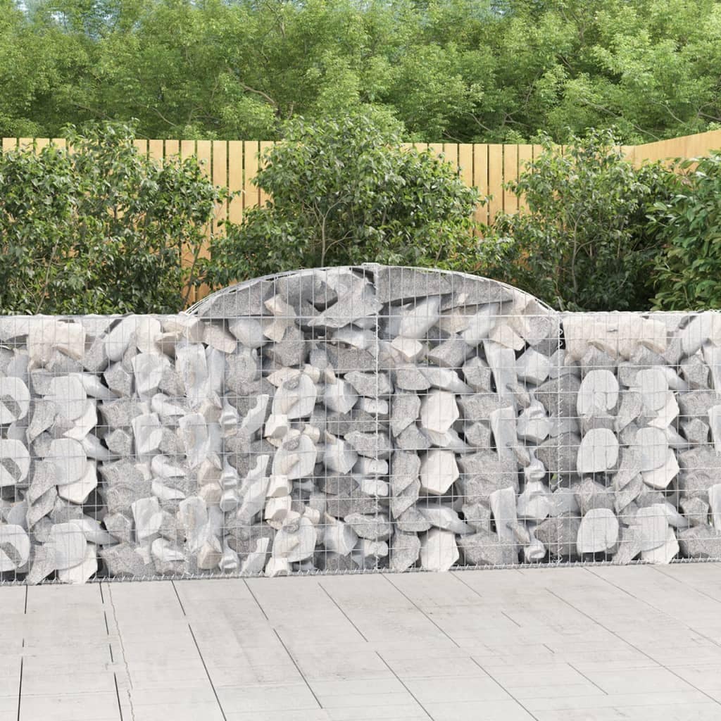 VidaXL Συρματοκιβώτιο Τοξωτό 300x30x100/120εκ. από Γαλβανισμένο Χάλυβα