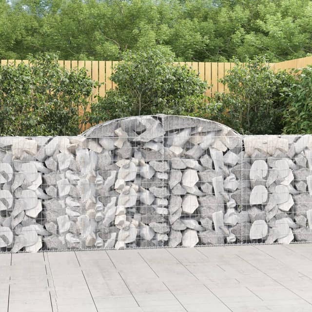 VidaXL Συρματοκιβώτιο Τοξωτό 300x30x100/120εκ. από Γαλβανισμένο Χάλυβα