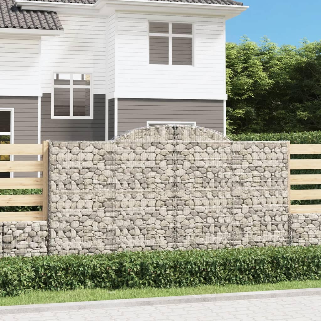 VidaXL Συρματοκιβώτιο Τοξωτό 300x30x160/180εκ. από Γαλβανισμένο Χάλυβα