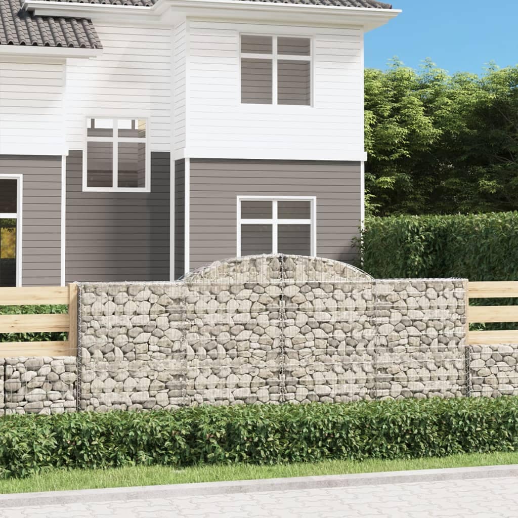 VidaXL Συρματοκιβώτιο Τοξωτό 300x50x120/140εκ. από Γαλβανισμένο Χάλυβα