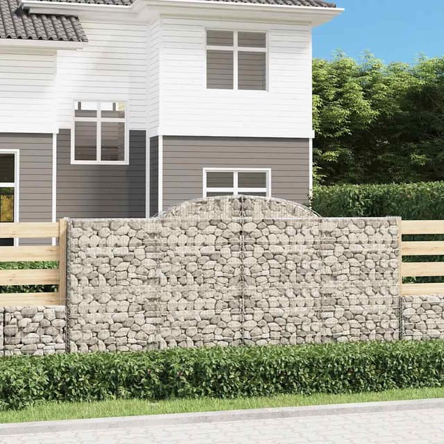 VidaXL Συρματοκιβώτιο Τοξωτό 300x50x140/160εκ. από Γαλβανισμένο Χάλυβα
