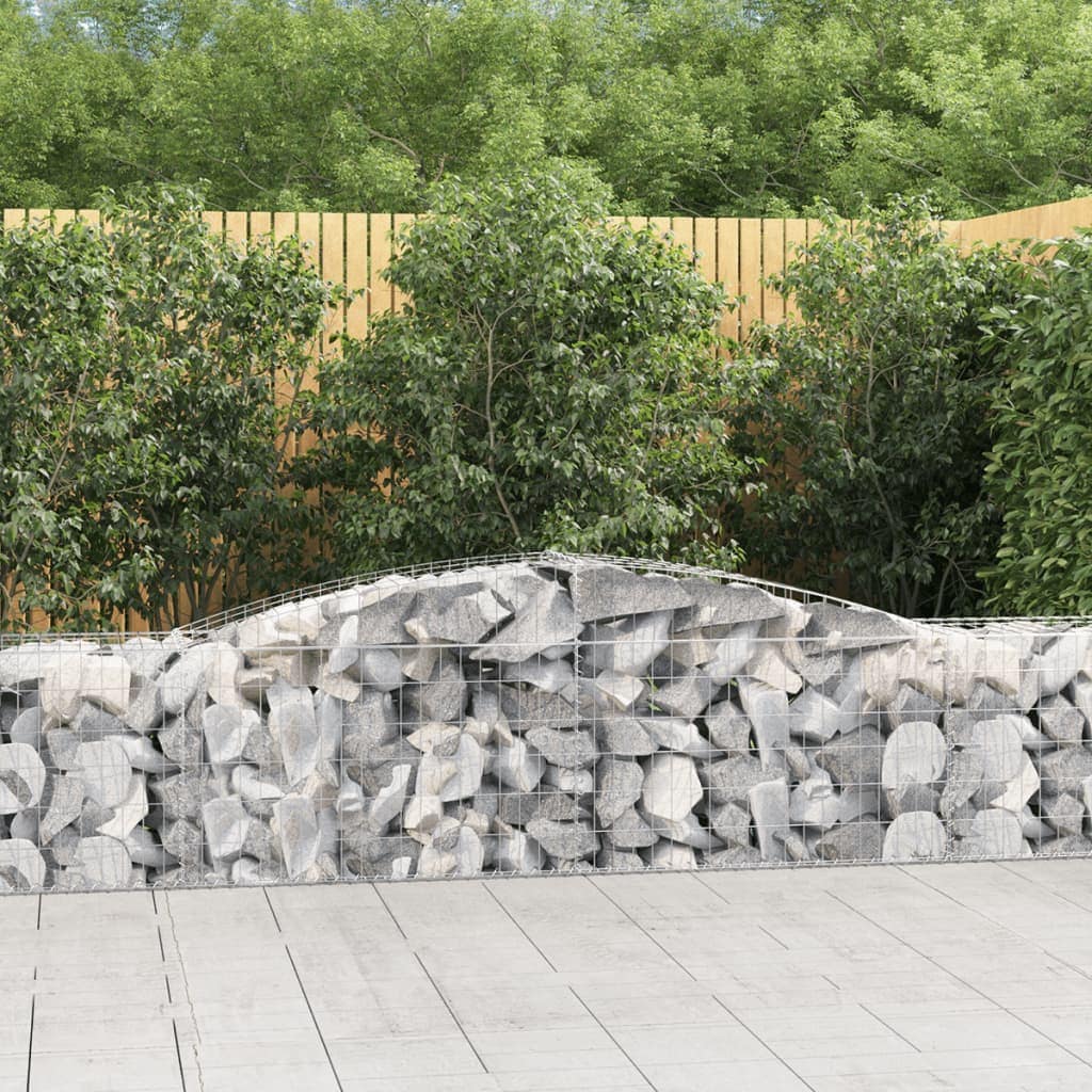 VidaXL Συρματοκιβώτιο Τοξωτό 400x50x60/80εκ. από Γαλβανισμένο Χάλυβα