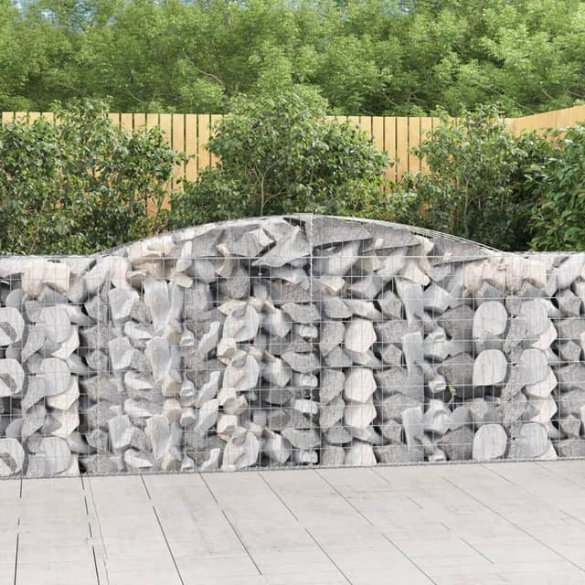VidaXL Συρματοκιβώτιο Τοξωτό 400x50x100/120εκ. από Γαλβανισμένο Χάλυβα