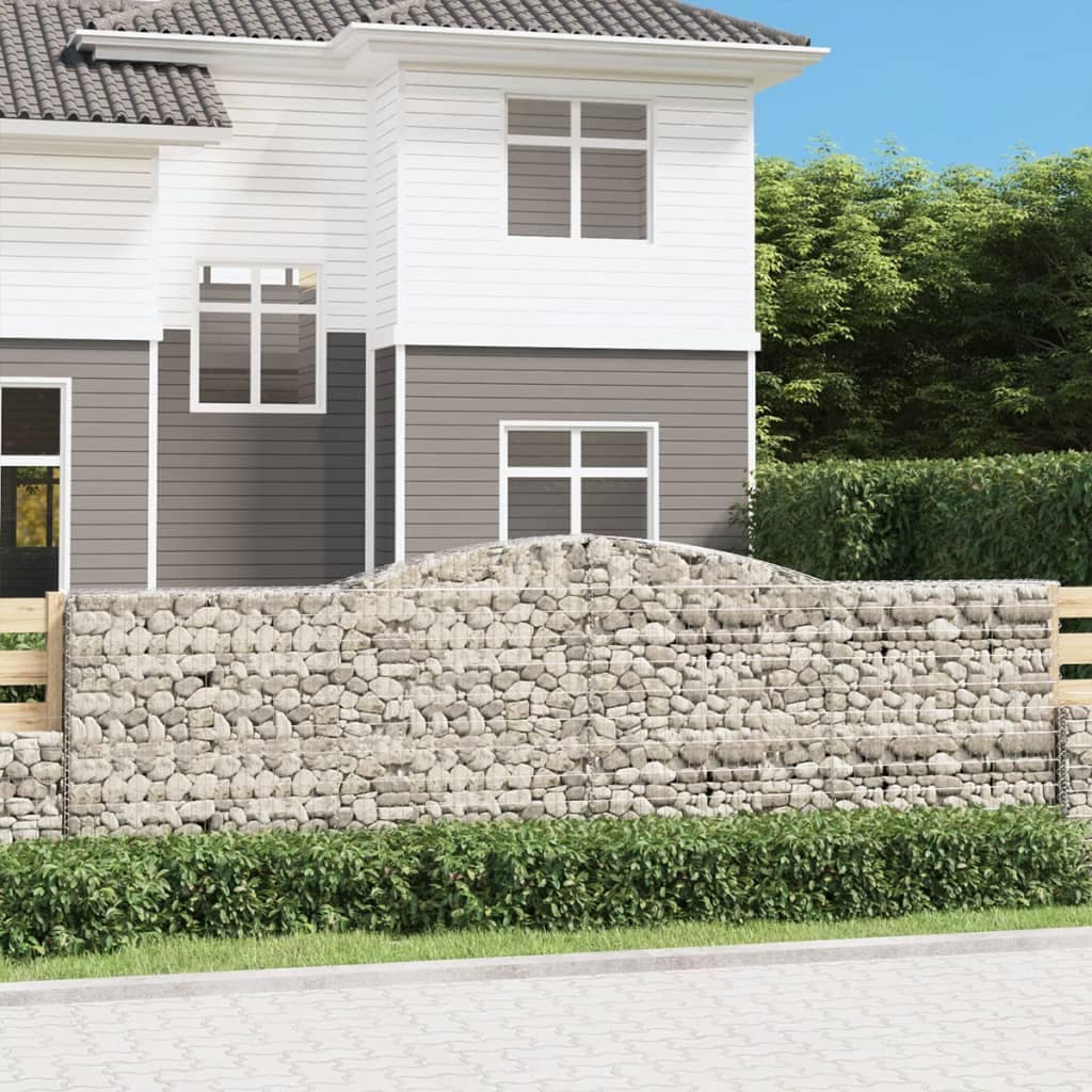 VidaXL Συρματοκιβώτιο Τοξωτό 400x50x120/140εκ. από Γαλβανισμένο Χάλυβα
