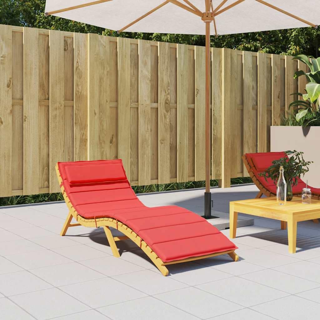 VidaXL Μαξιλάρι Ξαπλώστρας Κόκκινο 180x60x4 εκ. από Ύφασμα Oxford