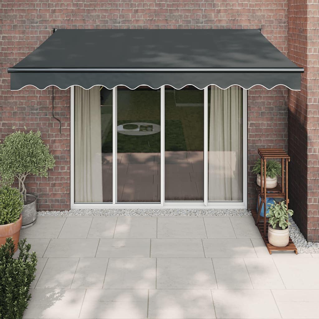 VidaXL Electric Awning 3 x 2,5 m Ανθρακί 100% Polyester