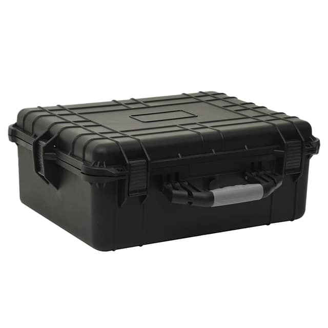 VidaXL Θήκη Πτήσης Φορητή Μαύρη 55 x 43 x 21 εκ. από Πολυπροπυλένιο