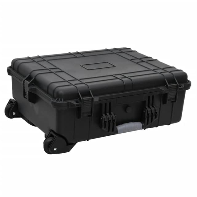 VidaXL Θήκη Πτήσης με Ρόδες Μαύρη 63 x 50 x 23 εκ. από Πολυπροπυλένιο