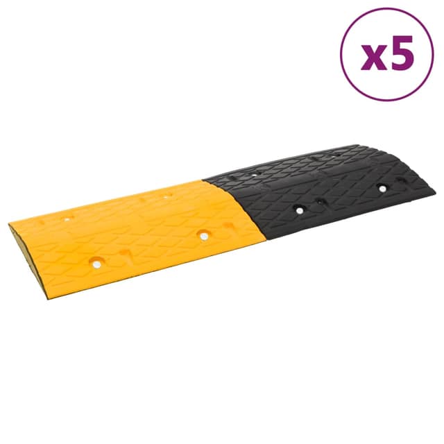 VidaXL Σαμαράκια Δρόμου 5 Τεμ. Κίτρινα & Μαύρα 97x32,5x4 εκ. Καουτσούκ