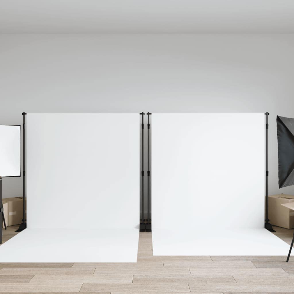 VidaXL Βάσεις Φόντου 2 τεμ. Μαύρες 254 x 243 εκ. από Ατσάλι