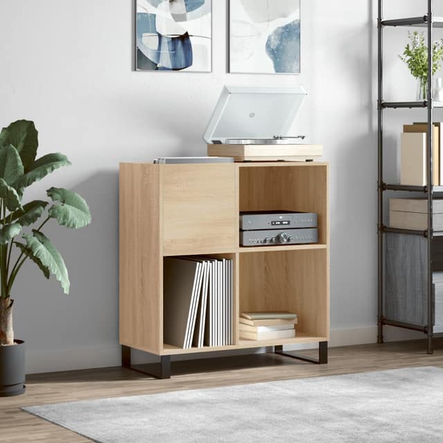 VidaXL Δισκοθήκη Sonoma Δρυς 84,5 x 38 x 89 εκ. από Επεξεργασμένο Ξύλο