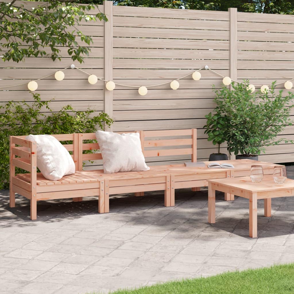 VidaXL Garden Lounge Set 4-θέσια Natural Douglas Solid Douglas wood