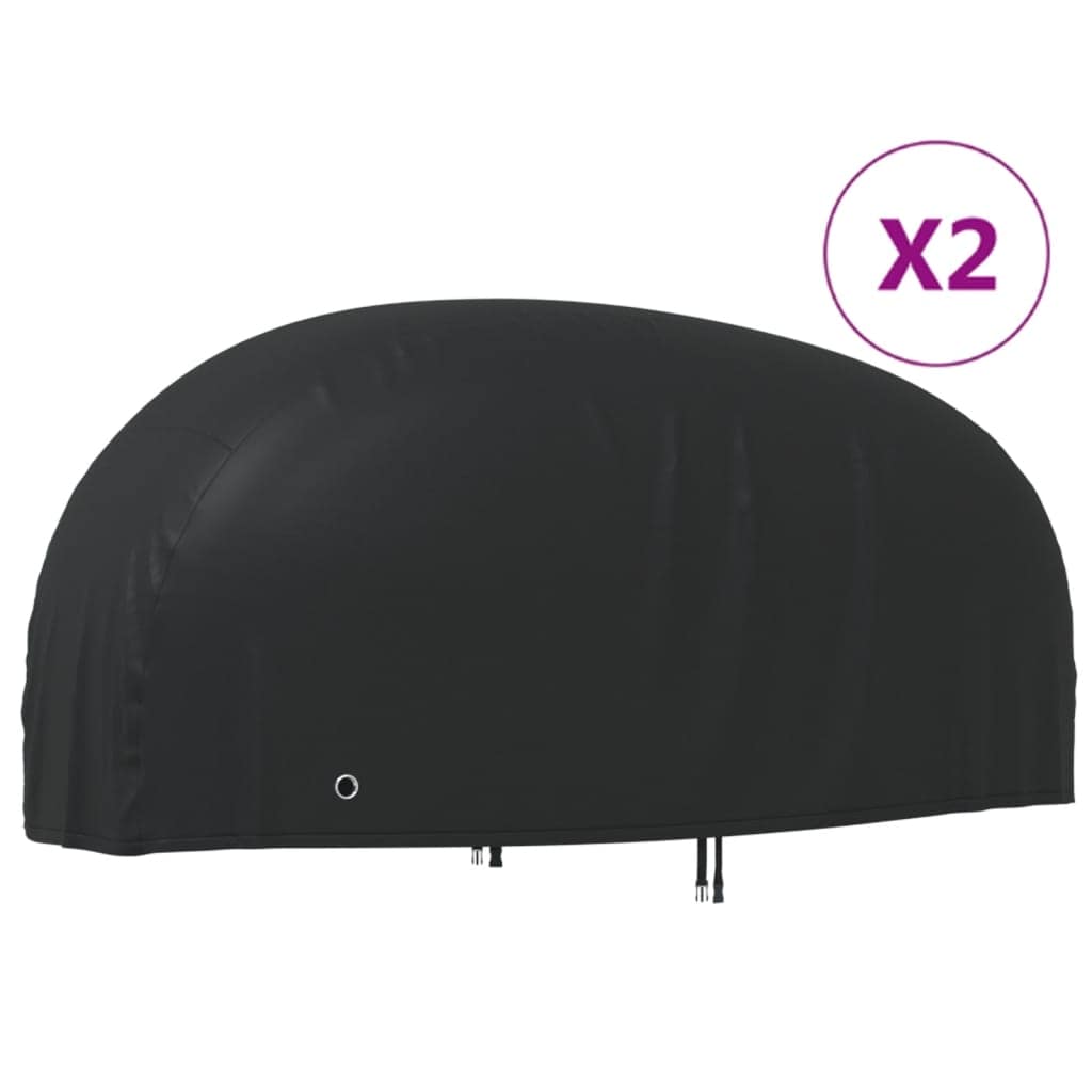 VidaXL Κουκούλες Μηχανής 2 τεμ. Μαύρες 230x95x125 εκ. Ύφασμα Oxford