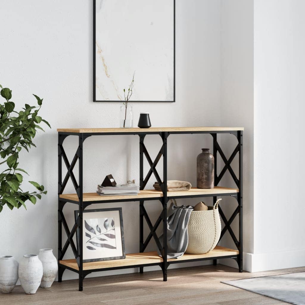 VidaXL Τραπέζι Κονσόλα Sonoma Δρυς 100 x 28 x 80,5 εκ. Επεξεργ. Ξύλο