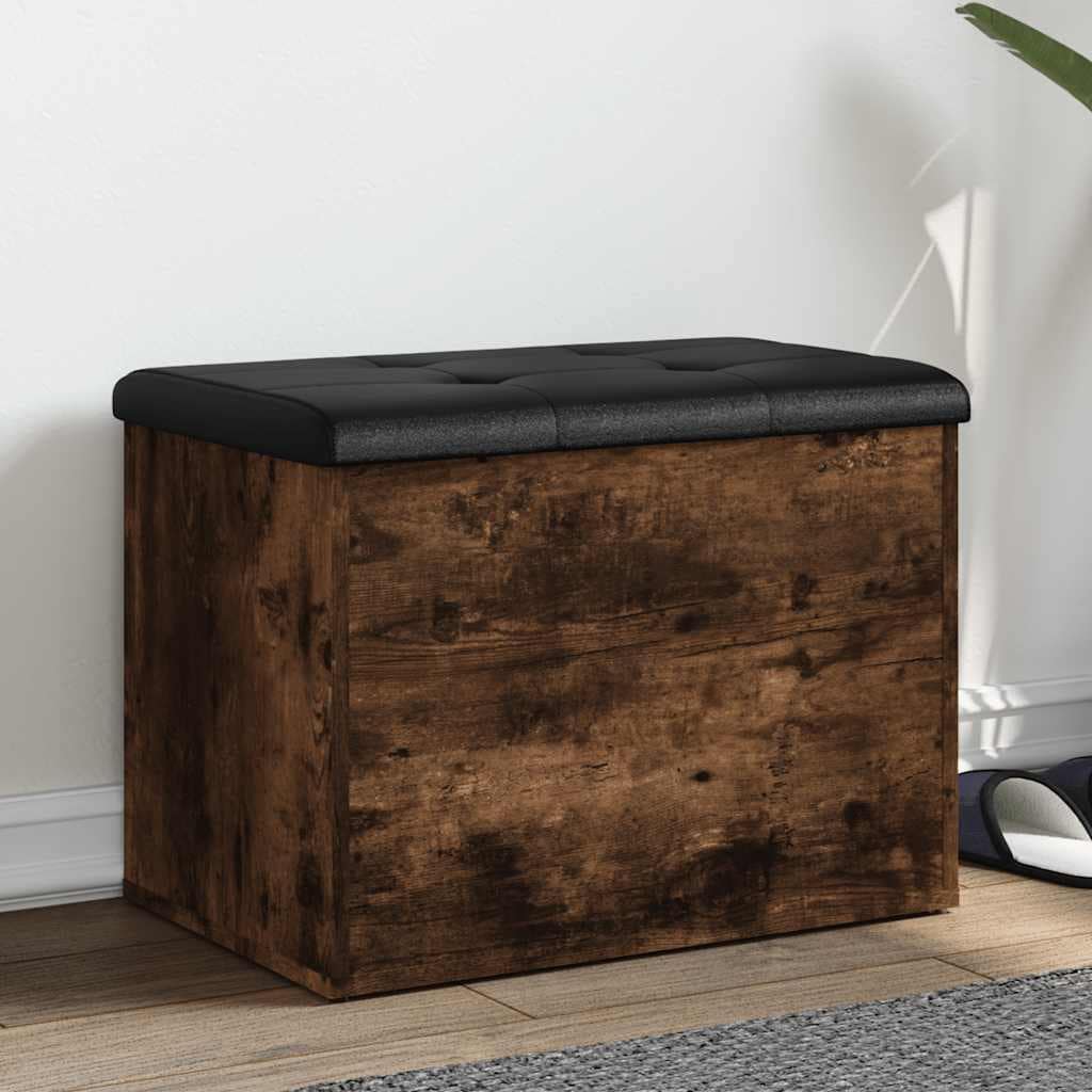 VidaXL Παγκάκι Αποθήκευσης Καπνιστή Δρυς 62x42x45 εκ. από Επεξ. Ξύλο
