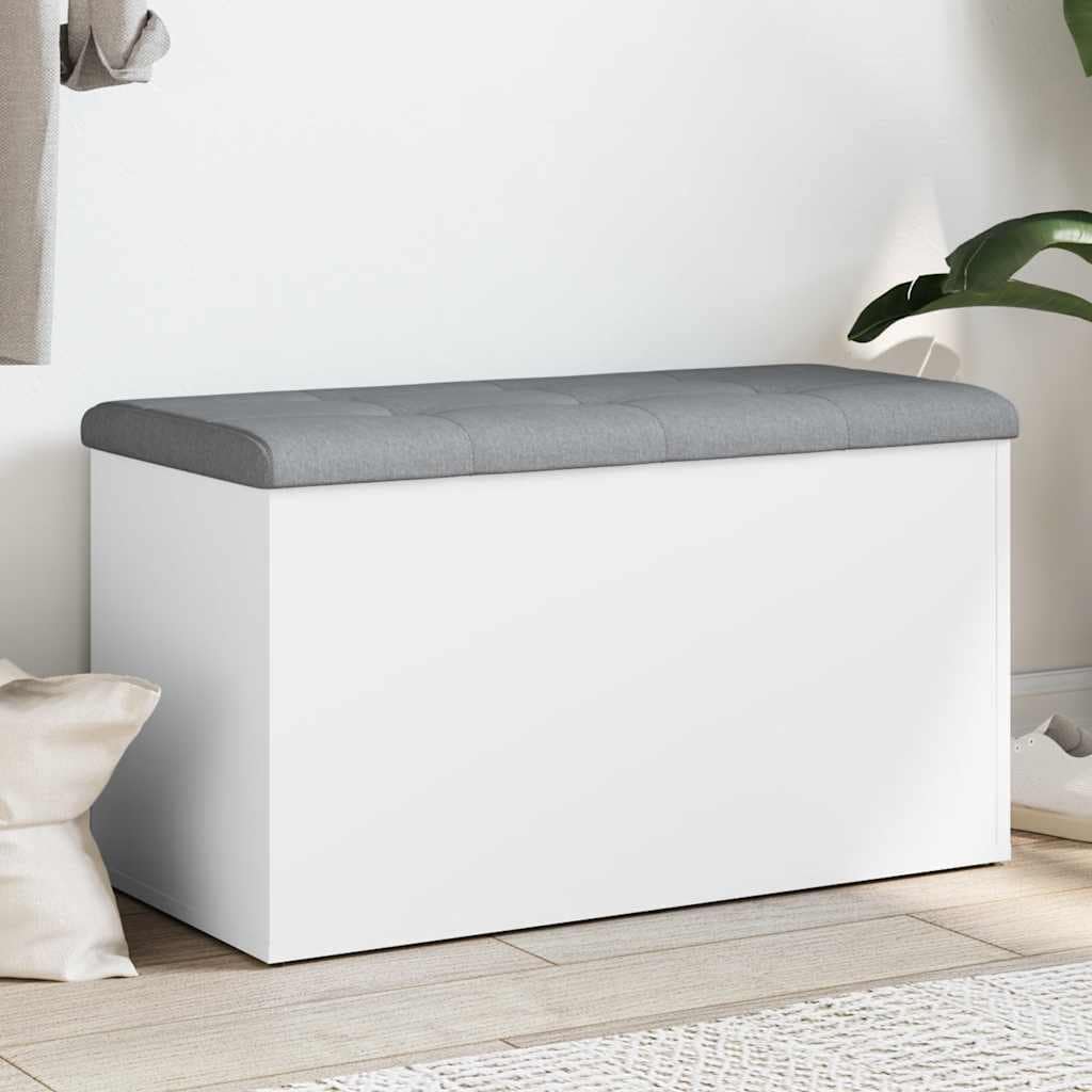 VidaXL Πάγκος Αποθήκευσης Λευκός 82x42x45 εκ. από Τεχνητό Ξύλο