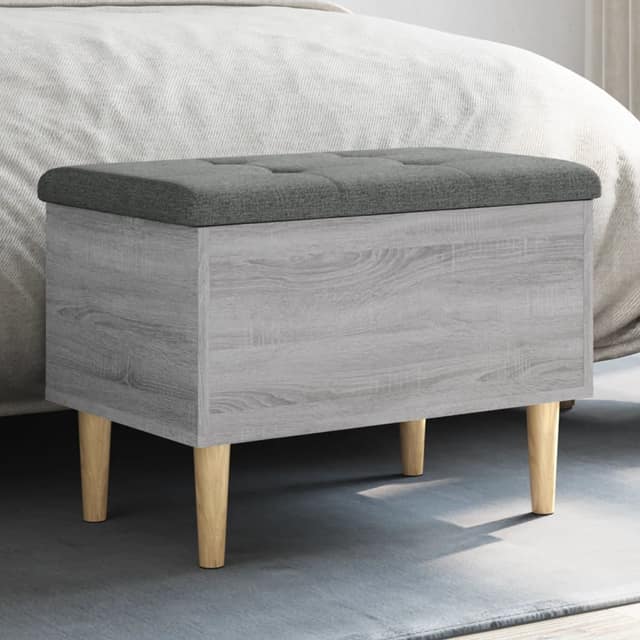 VidaXL Παγκάκι Αποθήκευσης Γκρι Sonoma 62x42x46 εκ. Επεξεργασμένο Ξύλο