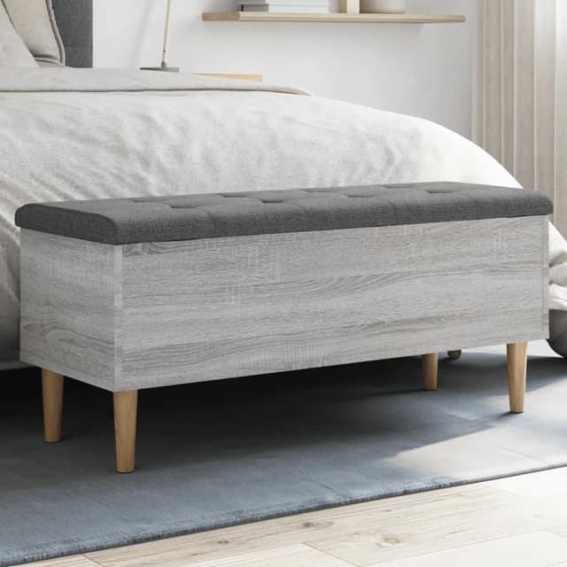 VidaXL Παγκάκι Αποθήκευσης Γκρι Sonoma 102x42x46 εκ Επεξεργασμένο Ξύλο