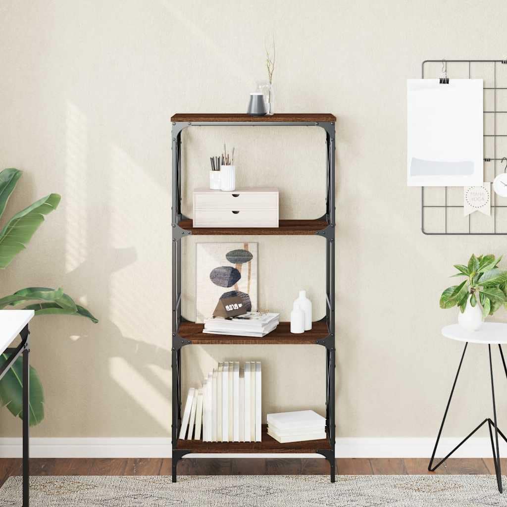 VidaXL Βιβλιοθήκη 4 Επιπέδων Καφέ Δρυς 59 x 35 x 132 εκ. Επεξεργ. Ξύλο