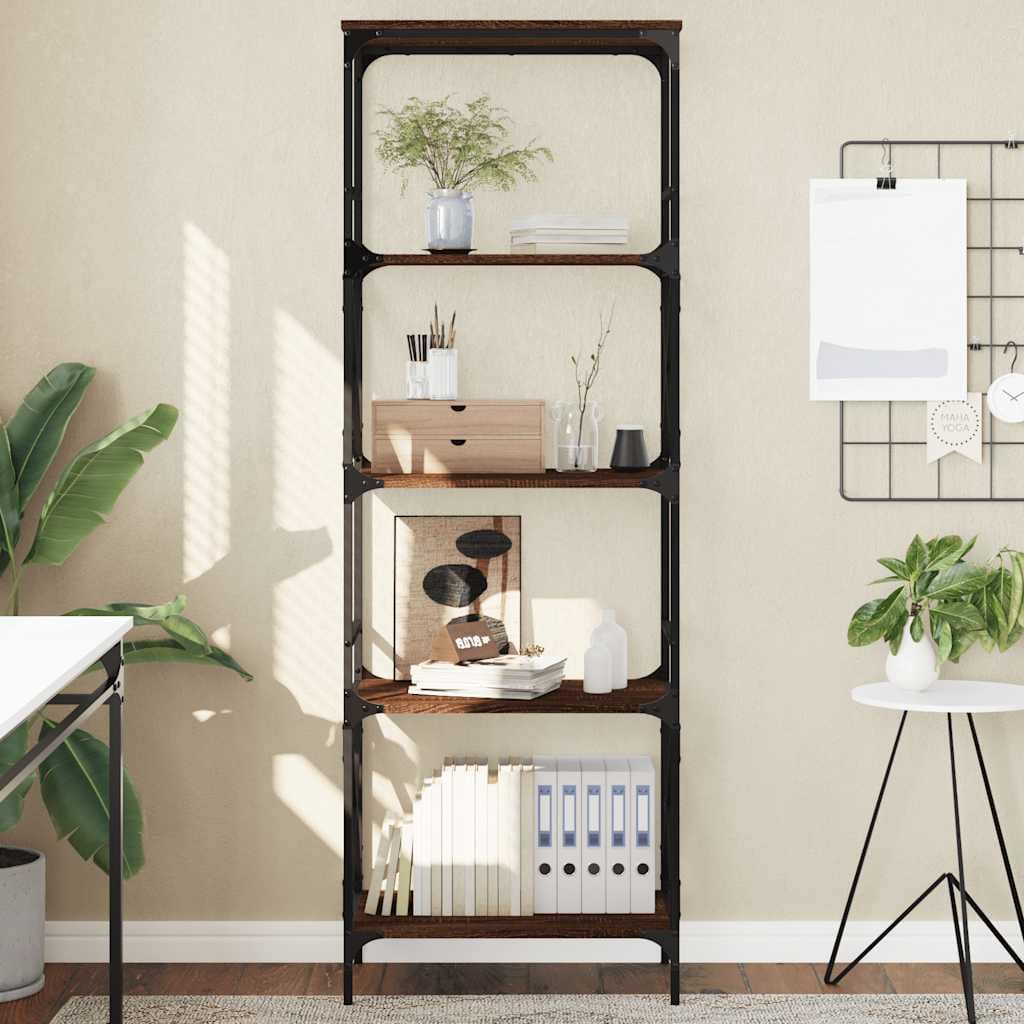 VidaXL Βιβλιοθήκη 5 Επιπέδων Καφέ Δρυς 59 x 35 x 171 εκ. Επεξεργ. Ξύλο