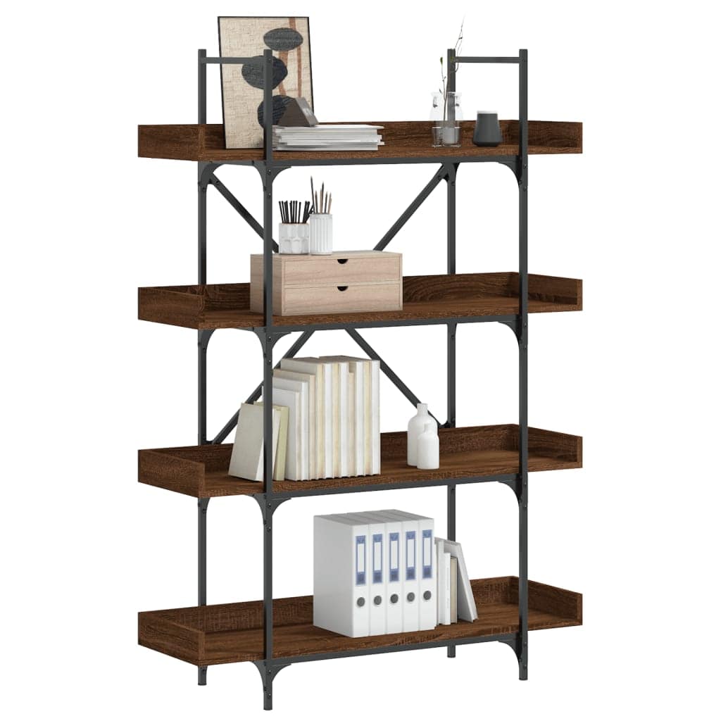VidaXL Bookcase 4 επίπεδα Medium Brown Oak