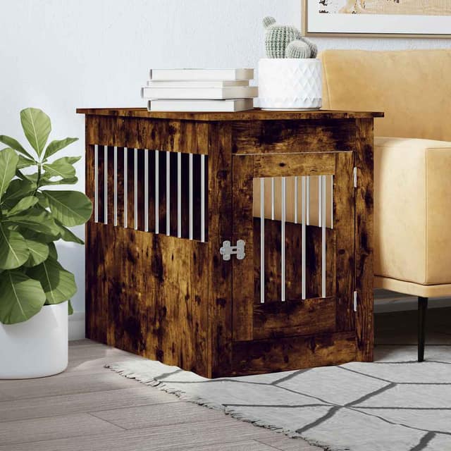 VidaXL Κλουβί Σκύλου Καπνιστή Δρυς 55x80x68 εκ. από Επεξεργ. Ξύλο