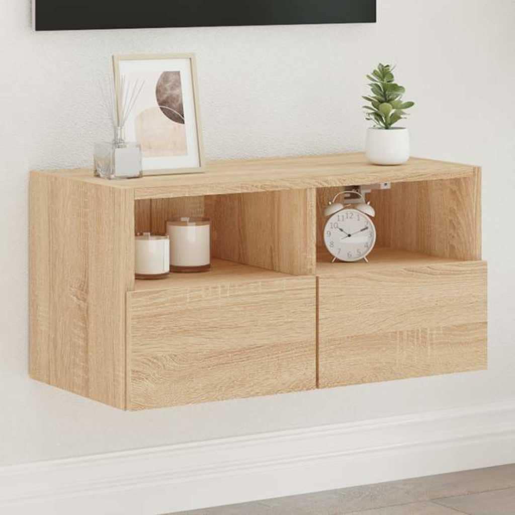 VidaXL Ντουλάπι Τοίχου Τηλεόρασης Sonoma Δρυς 60x30x30 εκ. Επεξ. Ξύλο