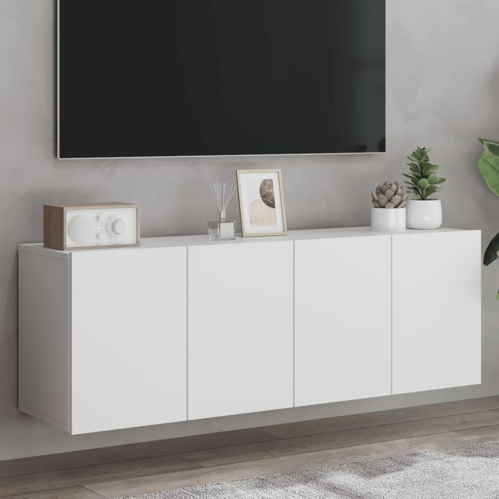 VidaXL Έπιπλα Τοίχου Τηλεόρασης 2 Τεμ. Λευκά 60 x 30 x 41 εκ.