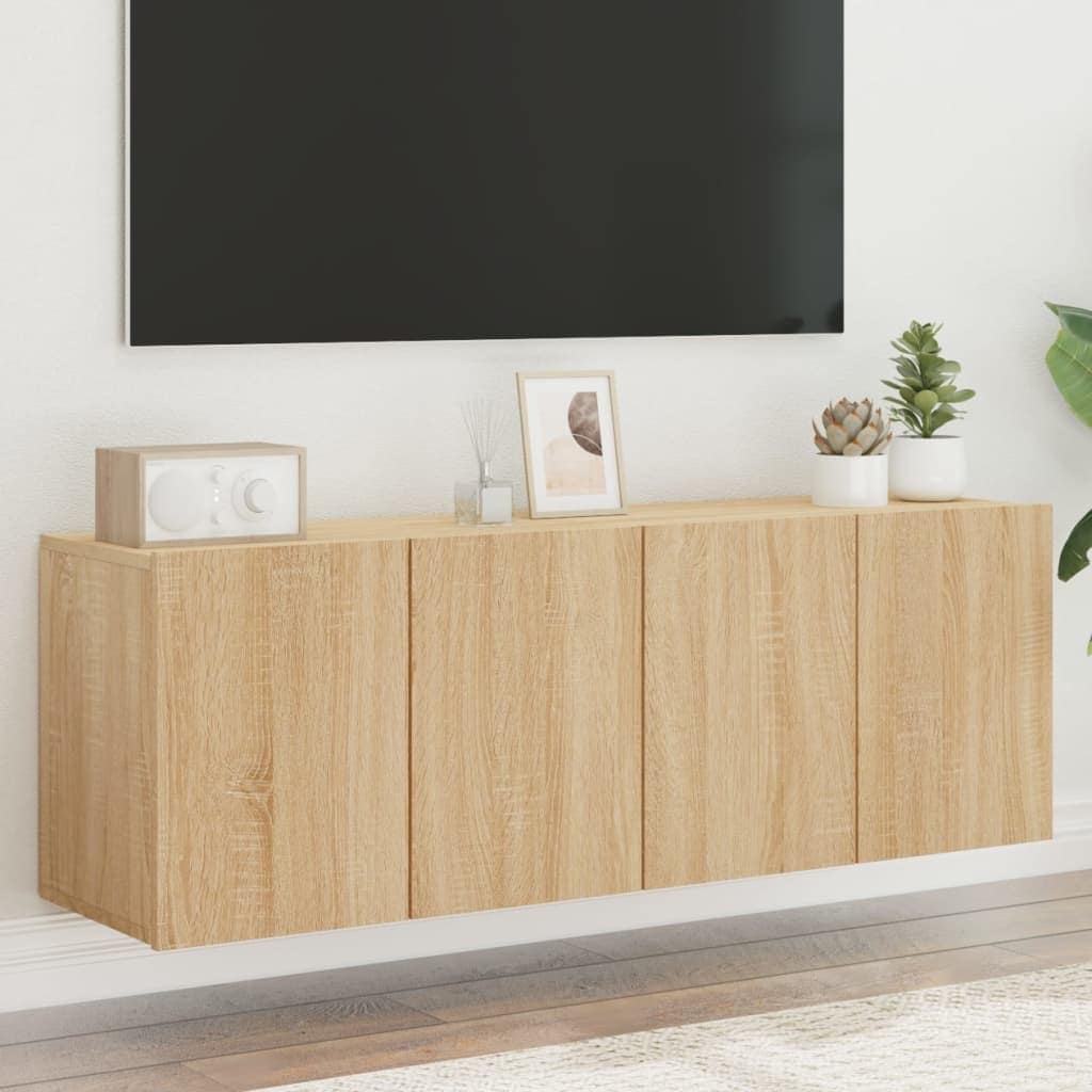 VidaXL Ντουλάπια Τοίχου Τηλεόρασης 2 Τεμ. Sonoma Δρυς 60 x 30 x 41 εκ.