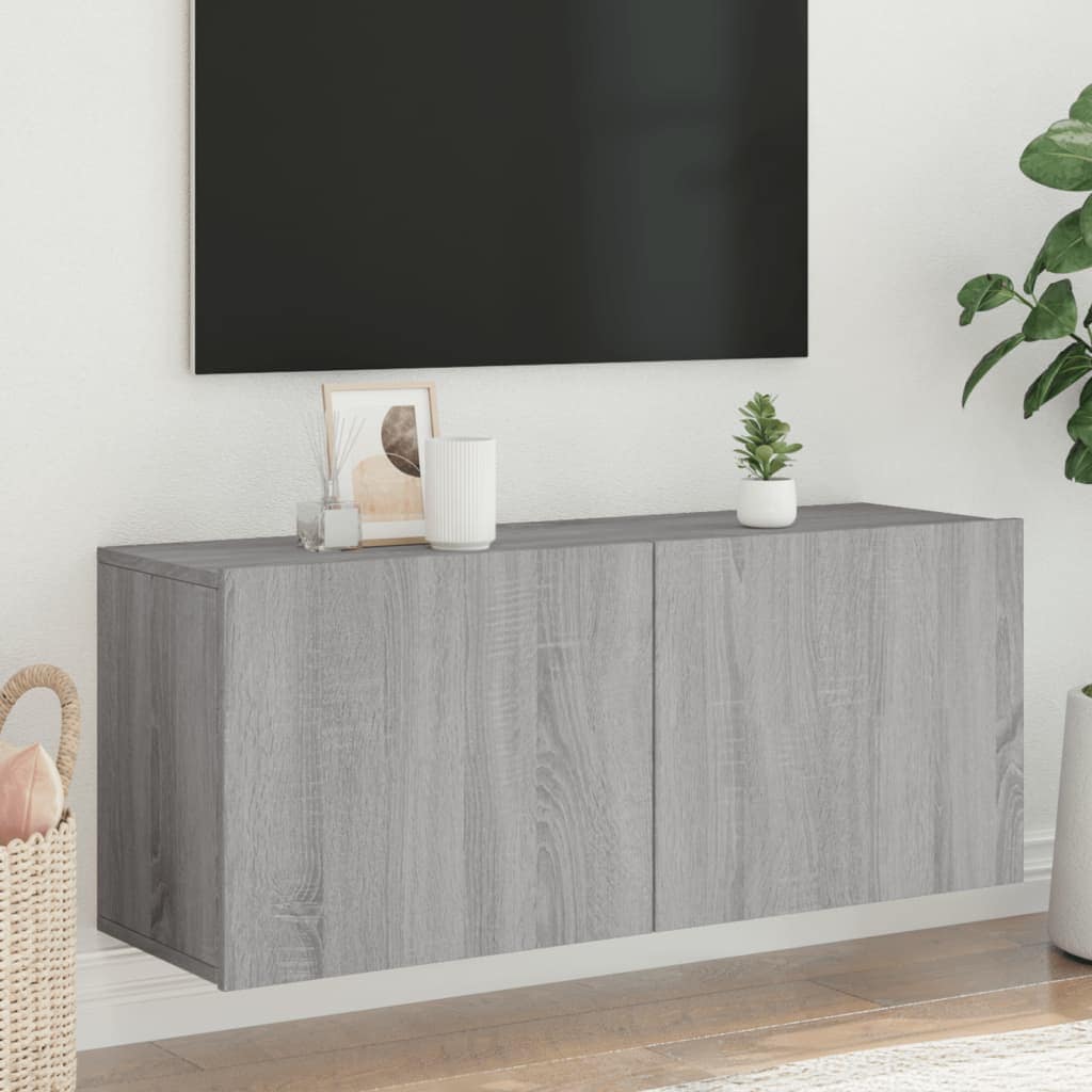 VidaXL Ντουλάπι Τοίχου Τηλεόρασης Γκρι Sonoma 100 x 30 x 41 εκ.