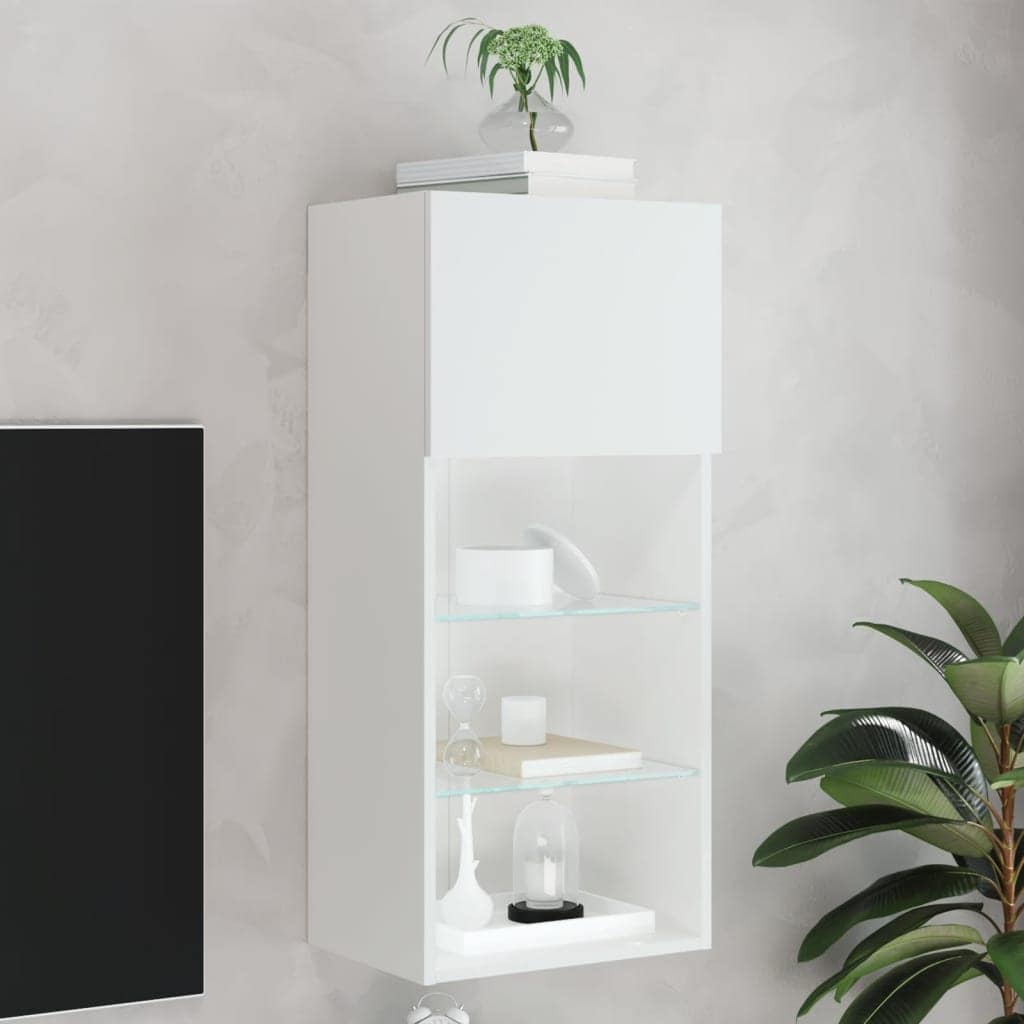 VidaXL Έπιπλο Τηλεόρασης με LED Λευκό 40,5x30x90 εκ.