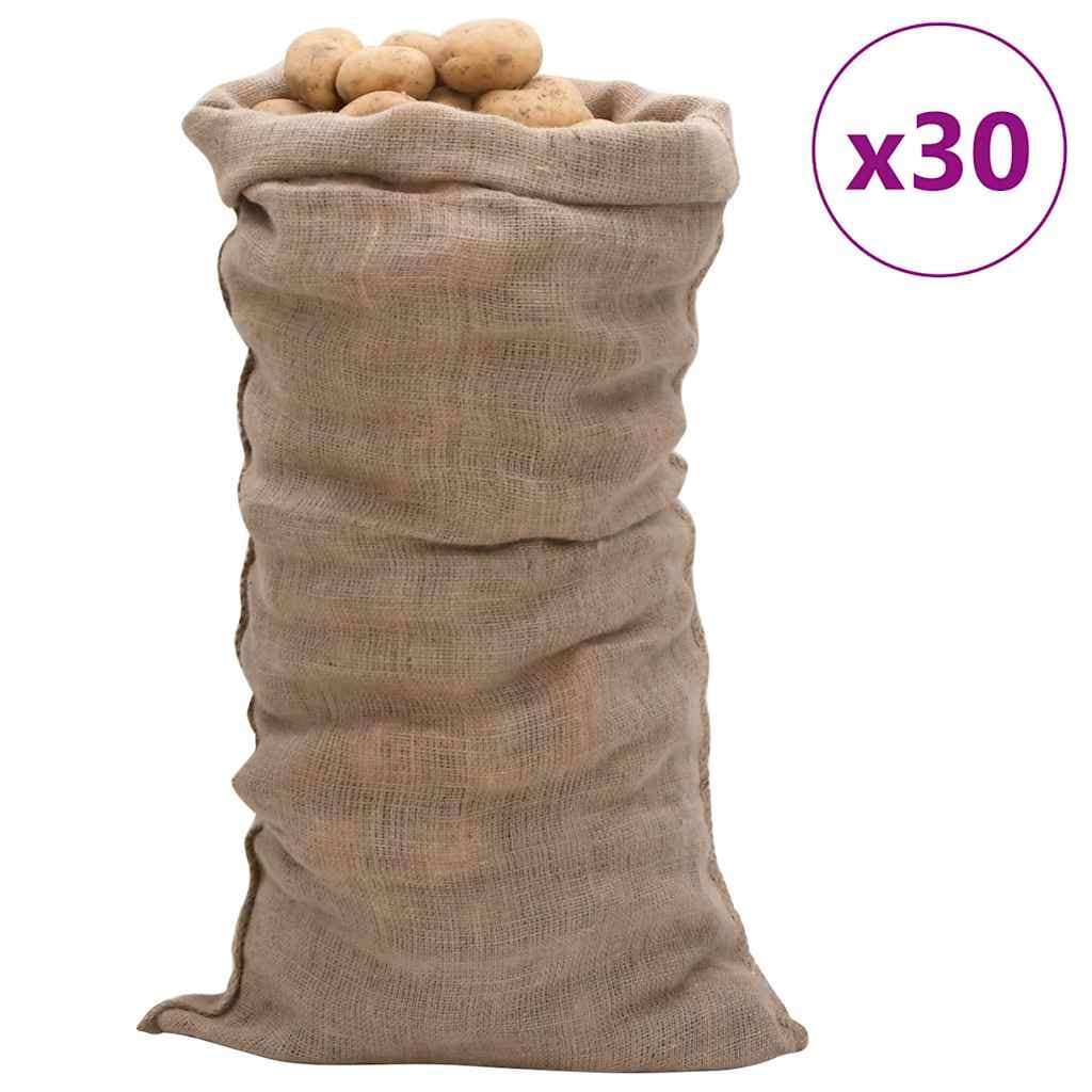 VidaXL Σακιά Γιούτας 30 Τεμ. 65 x 135 εκ. από Γιούτα 220 gsm