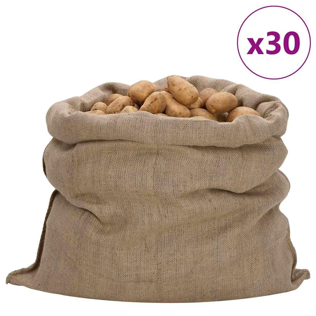 VidaXL Σακιά Γιούτας 30 Τεμ. 100 x 110 εκ. από Γιούτα 340 gsm
