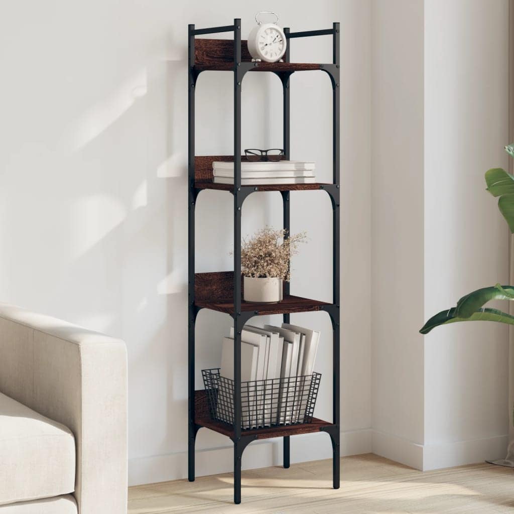 VidaXL Bookshelf 4 επίπεδα Tall Brown Oak