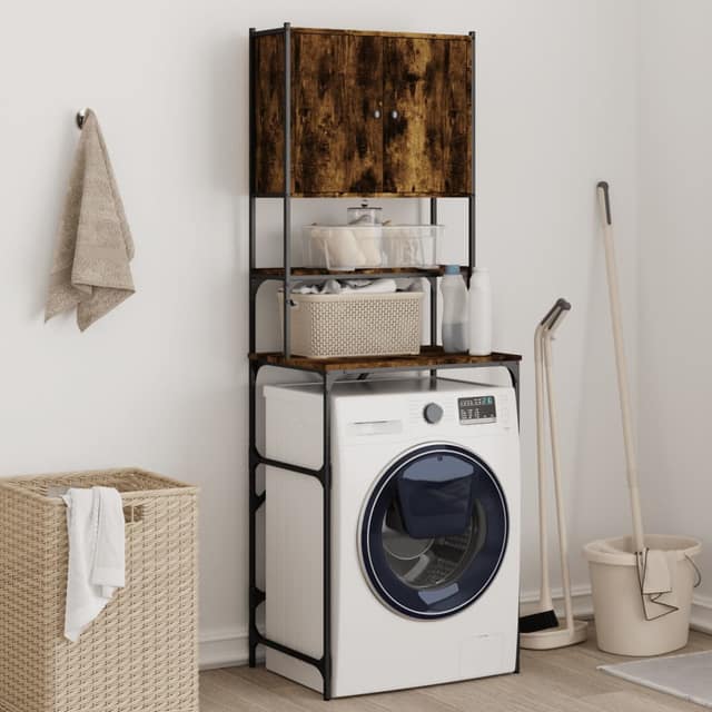VidaXL Ντουλάπι Πλυντηρίου Καπνιστή Δρυς 68x48,5x194 εκ.