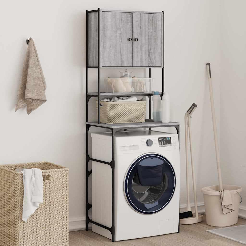 VidaXL Ντουλάπι Πλυντηρίου Γκρι Sonoma 68x48,5x194 εκ.