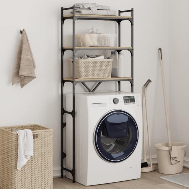 VidaXL Ραφιέρα Πλυντηρίου Sonoma Δρυς 67x25x163 εκ. από Επεξεργ. Ξύλο