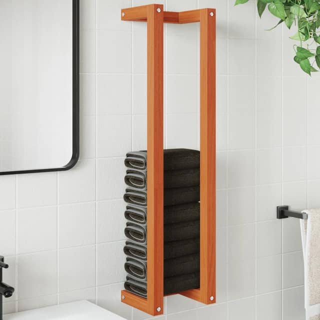 VidaXL Πετσετοκρεμάστρα Καφέ Κεριού 23x18x90 εκ. από Μασίφ Ξύλο Πεύκου
