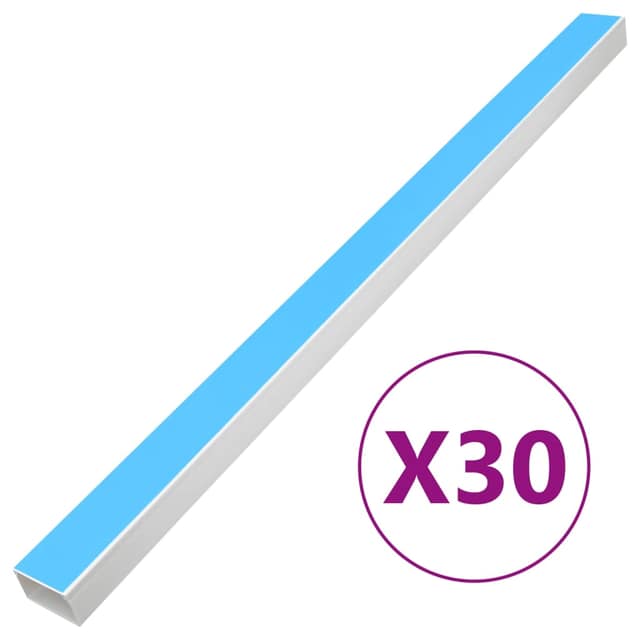 VidaXL Κανάλι Καλωδίων Αυτοκόλλητο 60 x 40 χιλ. 30 μ. από PVC
