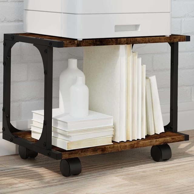 VidaXL Βάση Εκτυπωτή 2 Επιπέδων Καπνιστή Δρυς 41x28x33,5 εκ Επεξ. Ξύλο