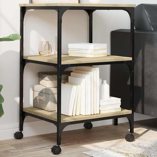 VidaXL Βάση Εκτυπωτή 3 Επιπέδων Sonoma Δρυς 50x41x75 εκ Επεξ. Ξύλο